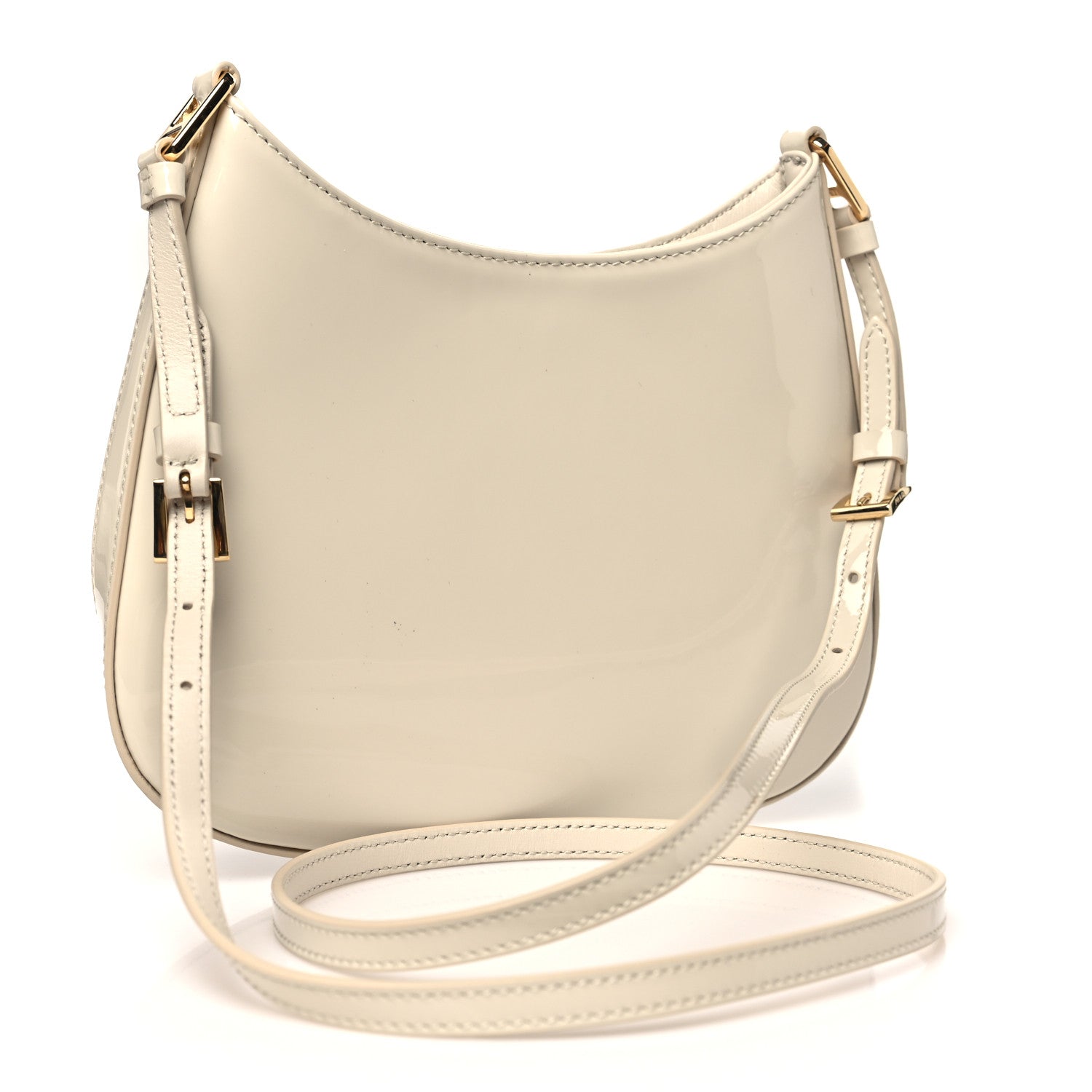 Prada Spazzolato Cleo Adjustable Strap Shoulder Bag Avorio 3 of 10