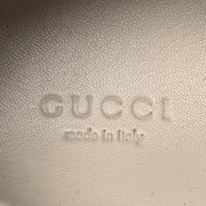 Gucci Calfskin Lame GG Monogram Web Womens Screener Sneakers 40 Gardenia Silver Dusty Milk White 9 of 14