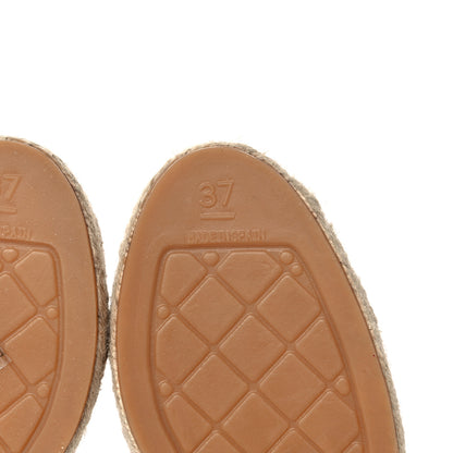 Chanel Canvas CC Espadrilles 37 Beige Clair Black 6 of 7