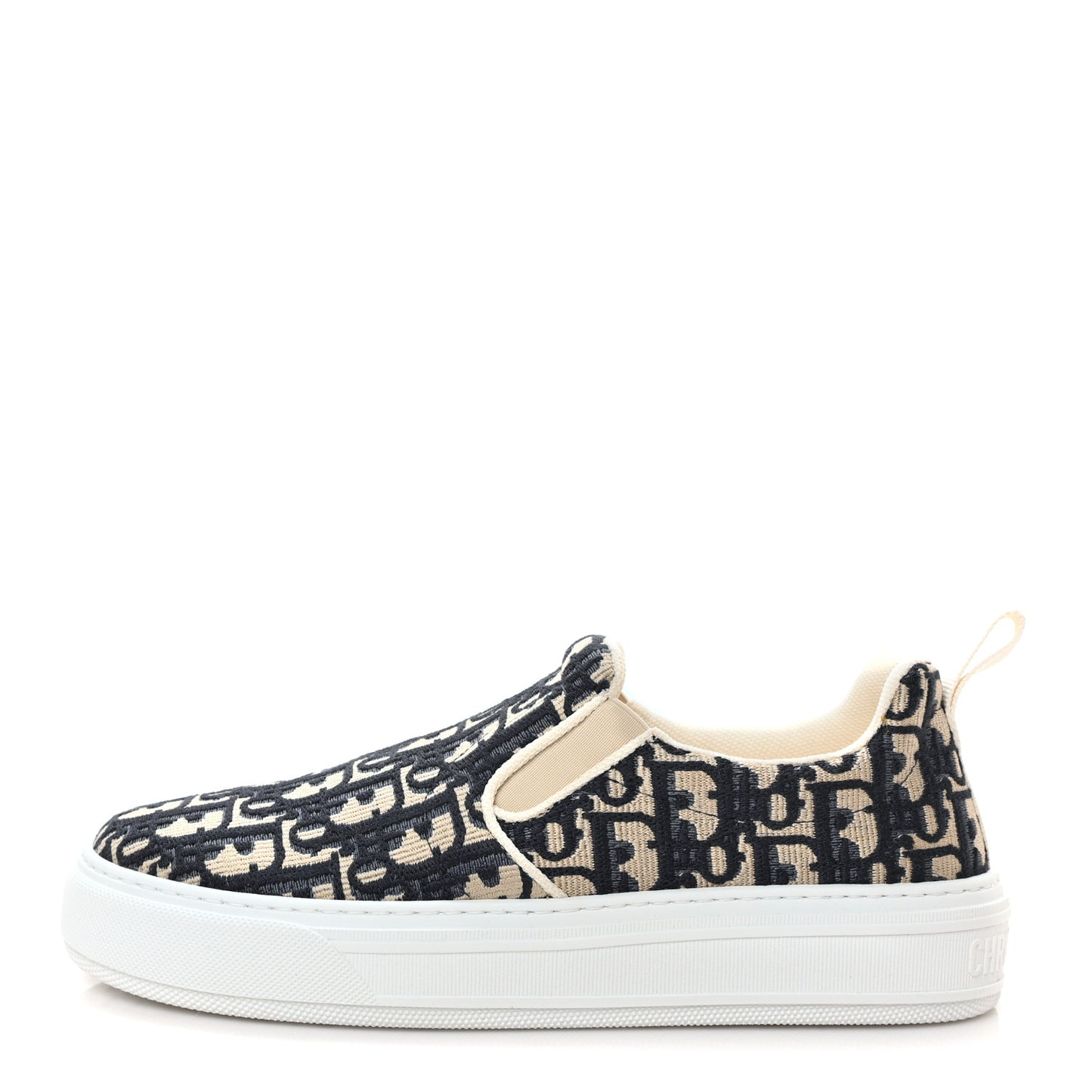 Canvas Oblique Embroidered Womens Solar Slip On Sneakers 39 Deep Blue
