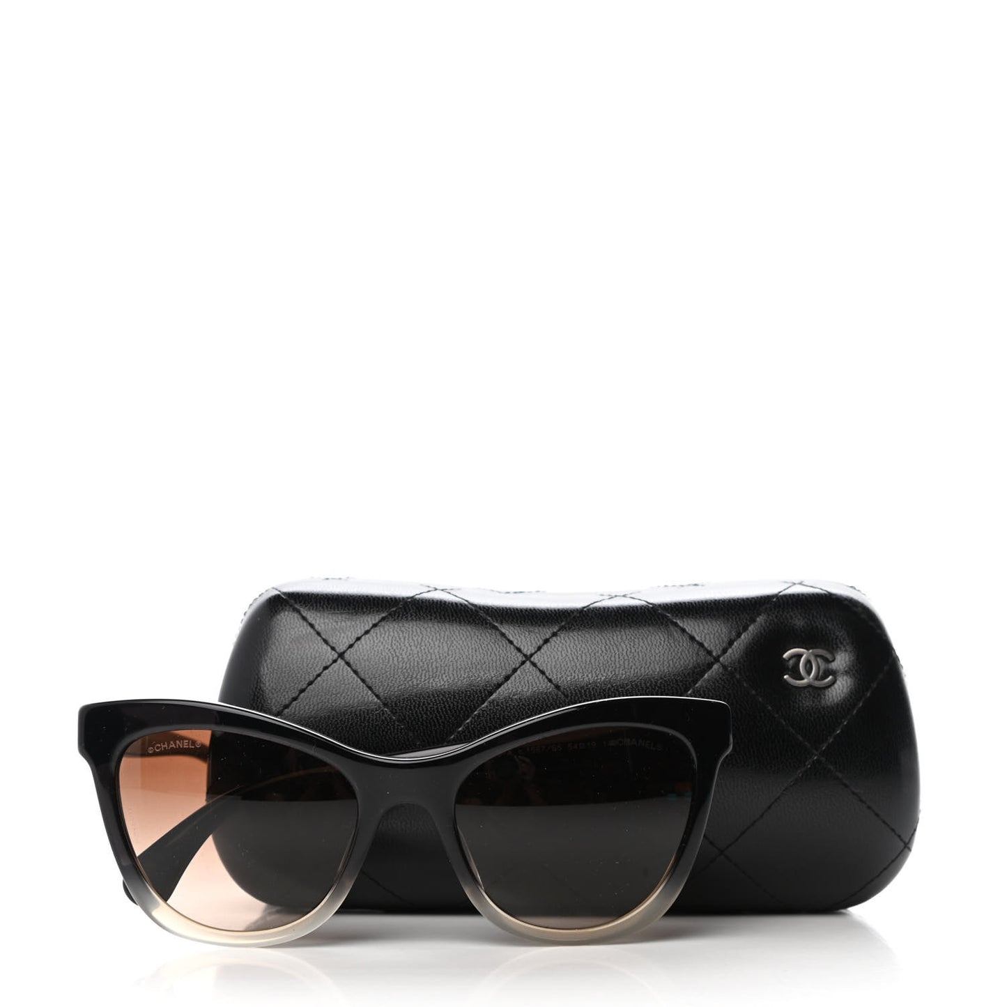 Acetate CC Cat Eye Summer Sunglasses 5350-A Black Beige