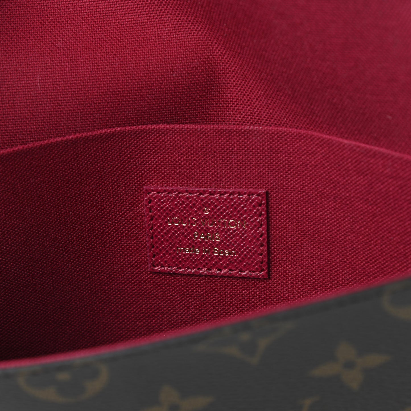 Monogram Pochette Felicie Chain Wallet Fuchsia