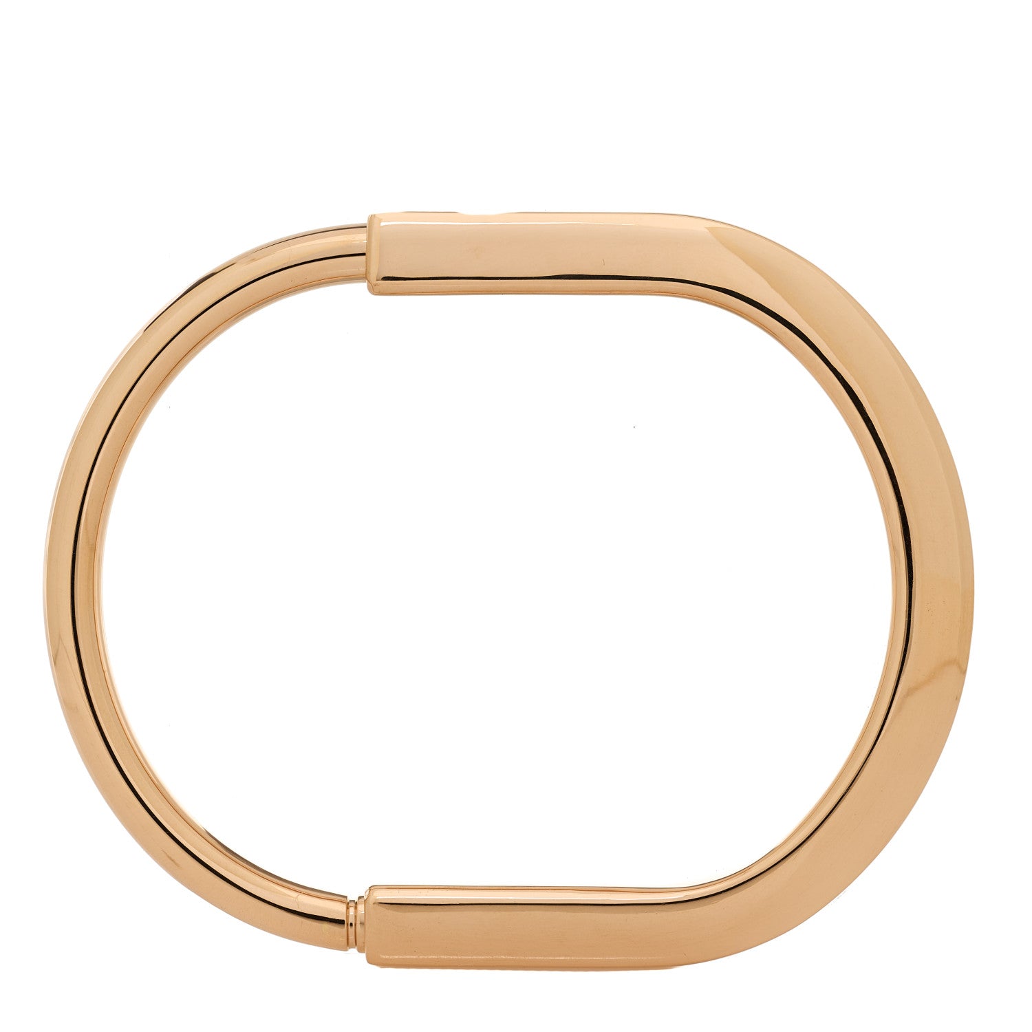 Tiffany 18K Rose Gold Tiffany Lock Bangle Bracelet 2 of 6