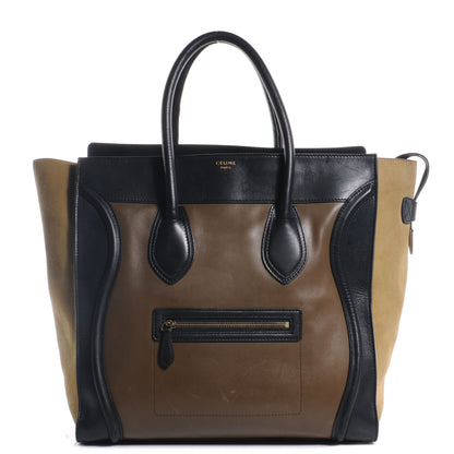 Celine Smooth Calfskin Medium Tri-Color Luggage Olive 1 of 9