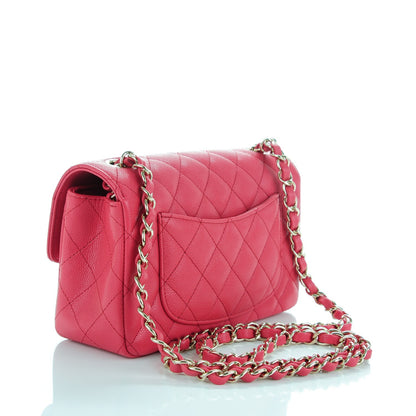 Chanel Caviar Quilted Mini Rectangular Flap Dark Pink 3 of 8