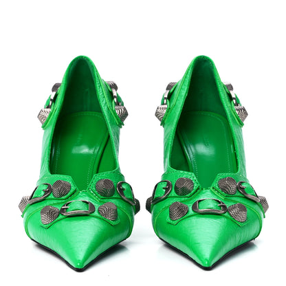 Balenciaga Agneau Arena Cagole 90mm Pumps 38 Vivid Green 2 of 9