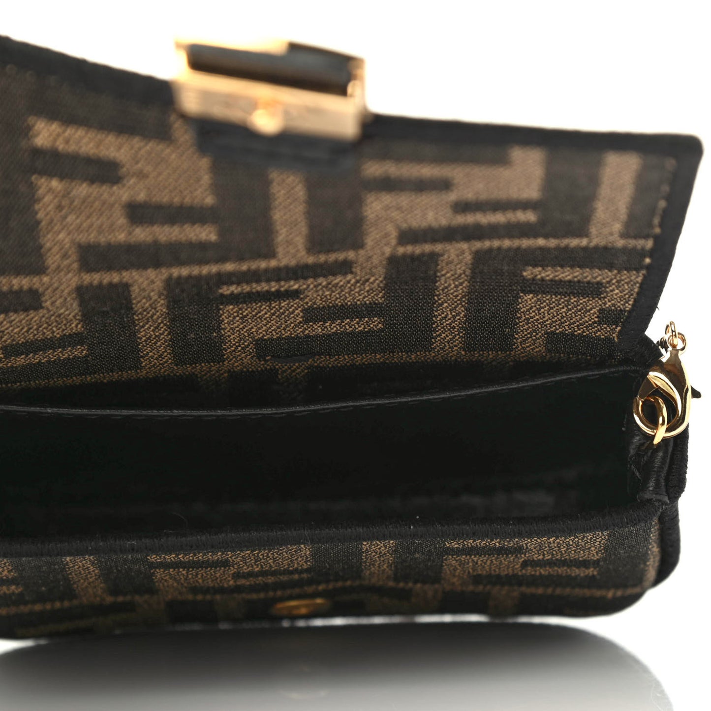 Fabric Jacquard FF 1974 Nano Baguette Charm Tobacco Moro Black