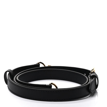 Louis Vuitton Calfskin 16mm Adjustable Shoulder Strap Black 2 of 3