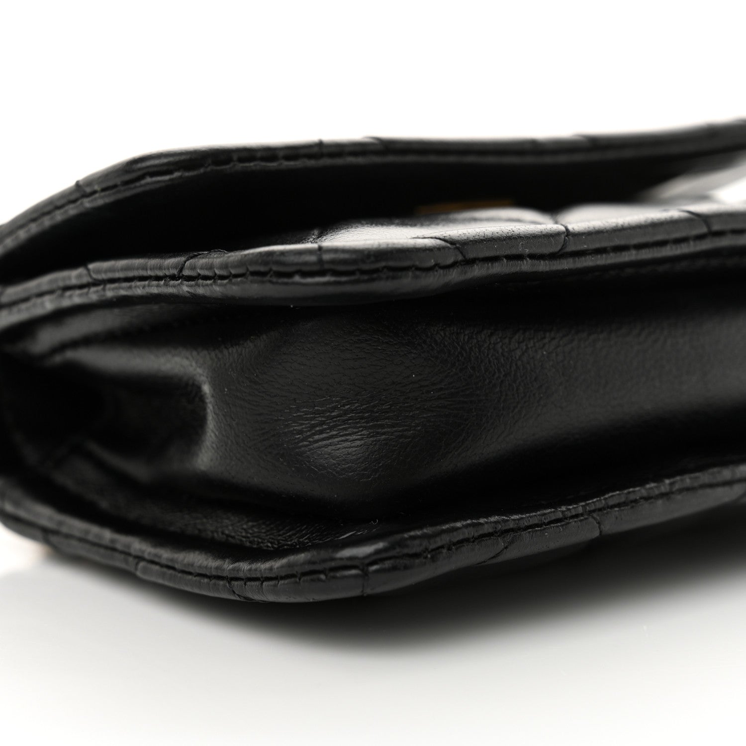 Chanel Shiny Lambskin Quilted Extra Mini Flap Black 9 of 10