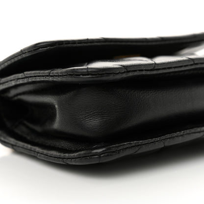 Chanel Shiny Lambskin Quilted Extra Mini Flap Black 9 of 10