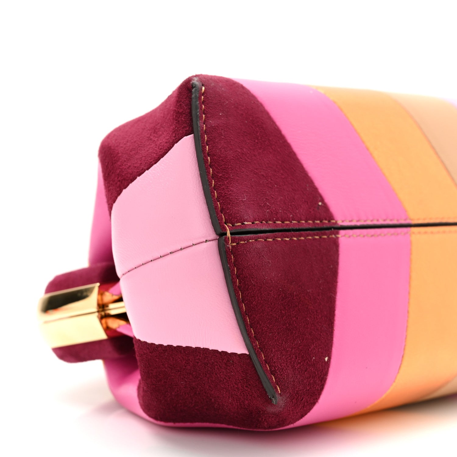 Fendi Nappa Suede Striped Inlay Small Fendi First Multicolor 9 of 11