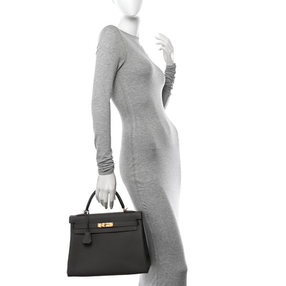 Hermes Togo Kelly Retourne 32 Etain 2 of 13