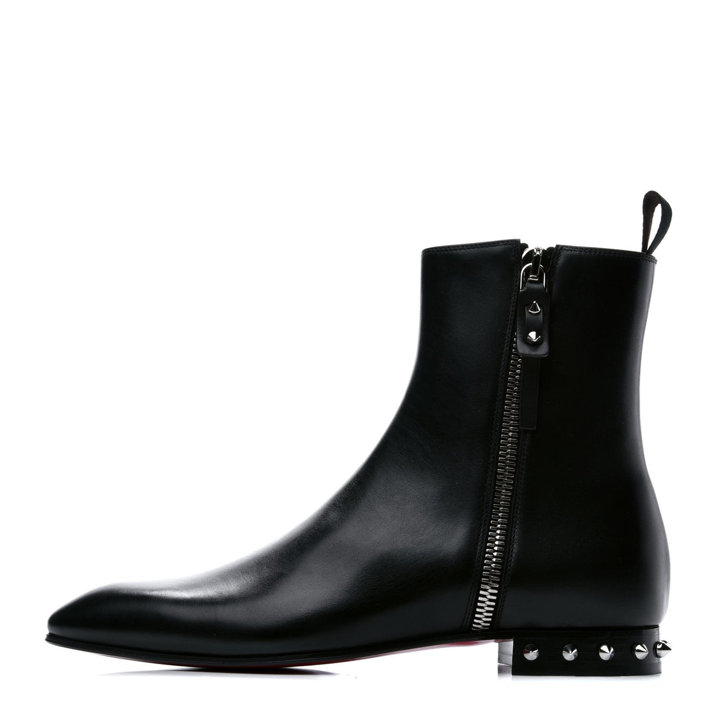 Calfskin Spikes Roadirik Flat Boots 41 Black