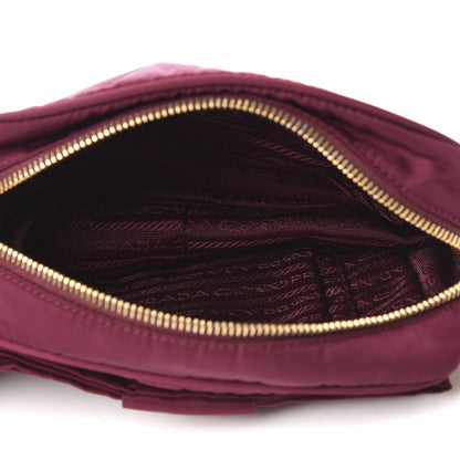 Prada Tessuto Nylon Bow Camera Bag Bordeaux 5 of 10