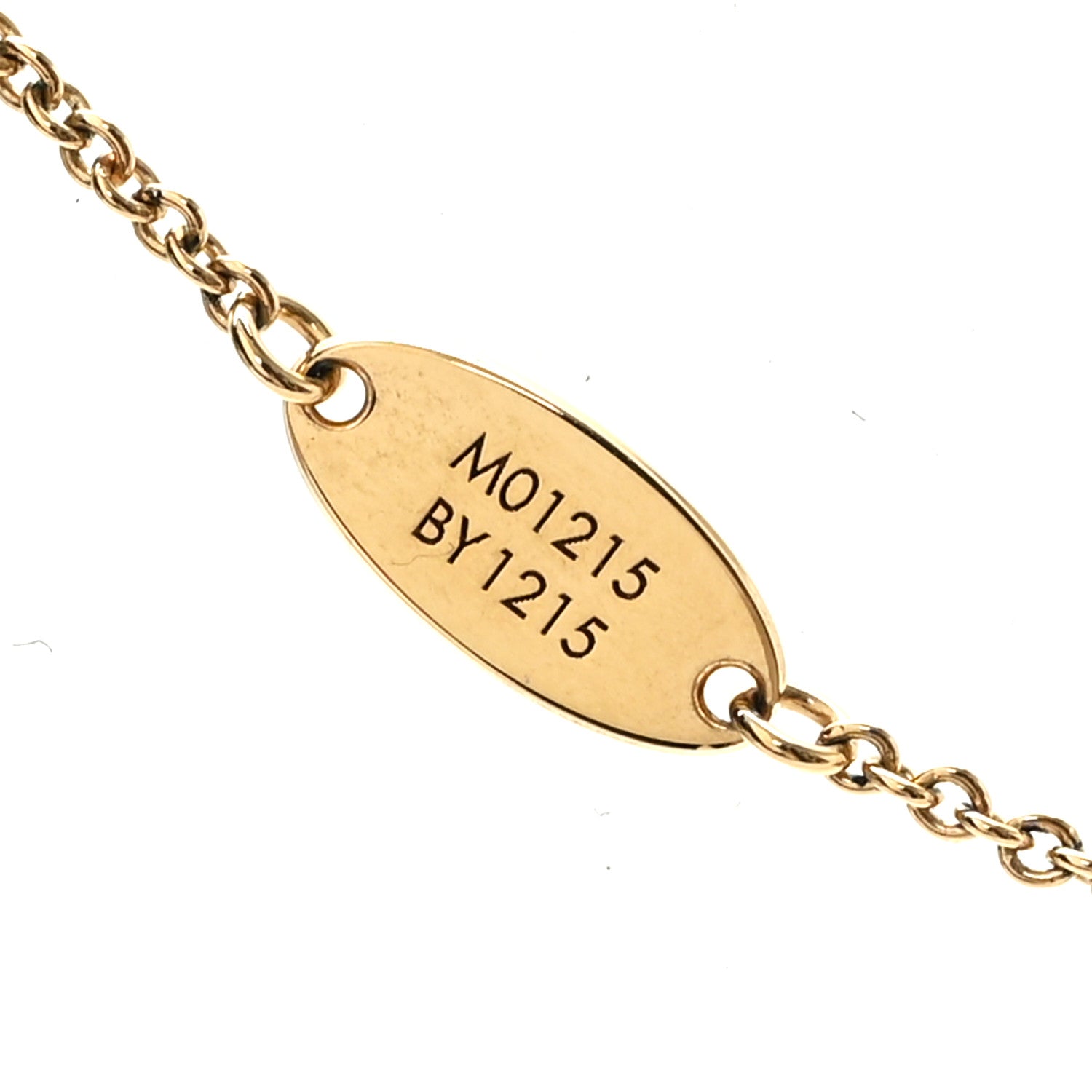 Louis Vuitton Enamel LV Iconic Necklace Gold Pink 5 of 5