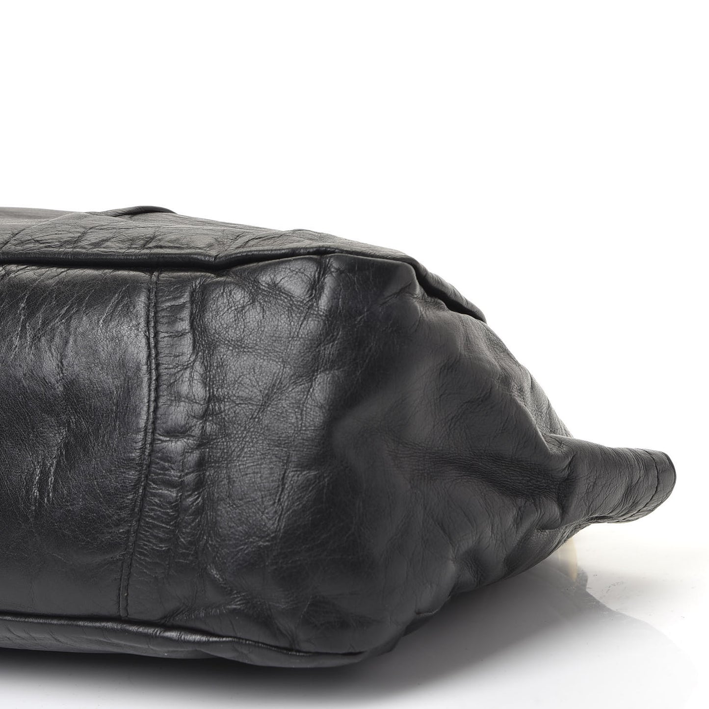Soft Calf Pleated Hobo Black