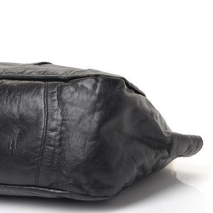 Prada Soft Calf Pleated Hobo Black 6 of 8
