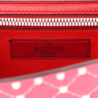 Valentino Garavani Lambskin Free Rockstud Spike Wallet On Chain Shadow Pink 6 of 9