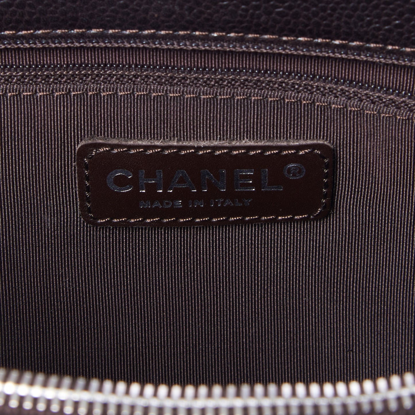 Caviar Quilted Grand Shopping Tote GST Dark Brown