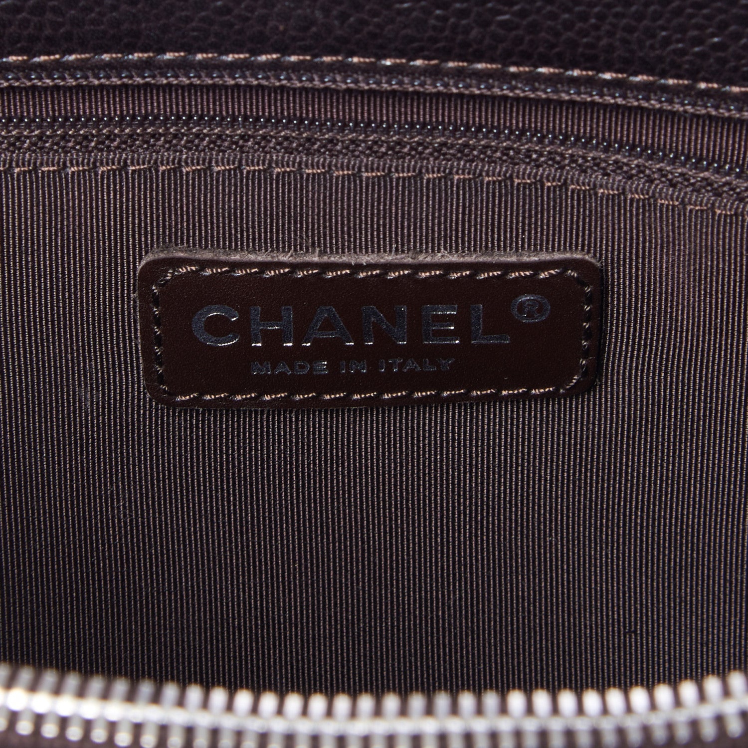 Chanel Caviar Quilted Grand Shopping Tote GST Dark Brown 7 of 9