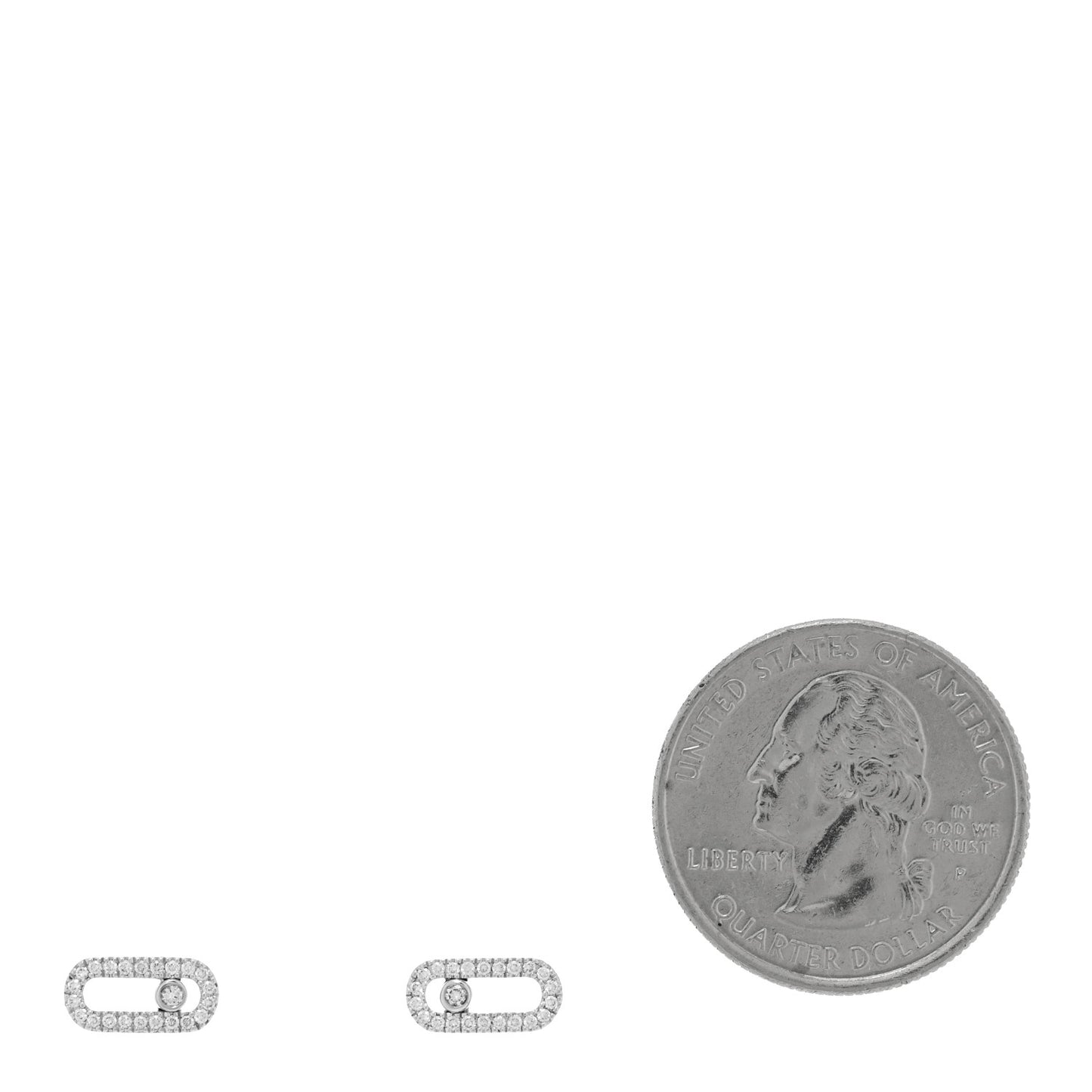 18K White Gold Diamond Move Uno Earrings