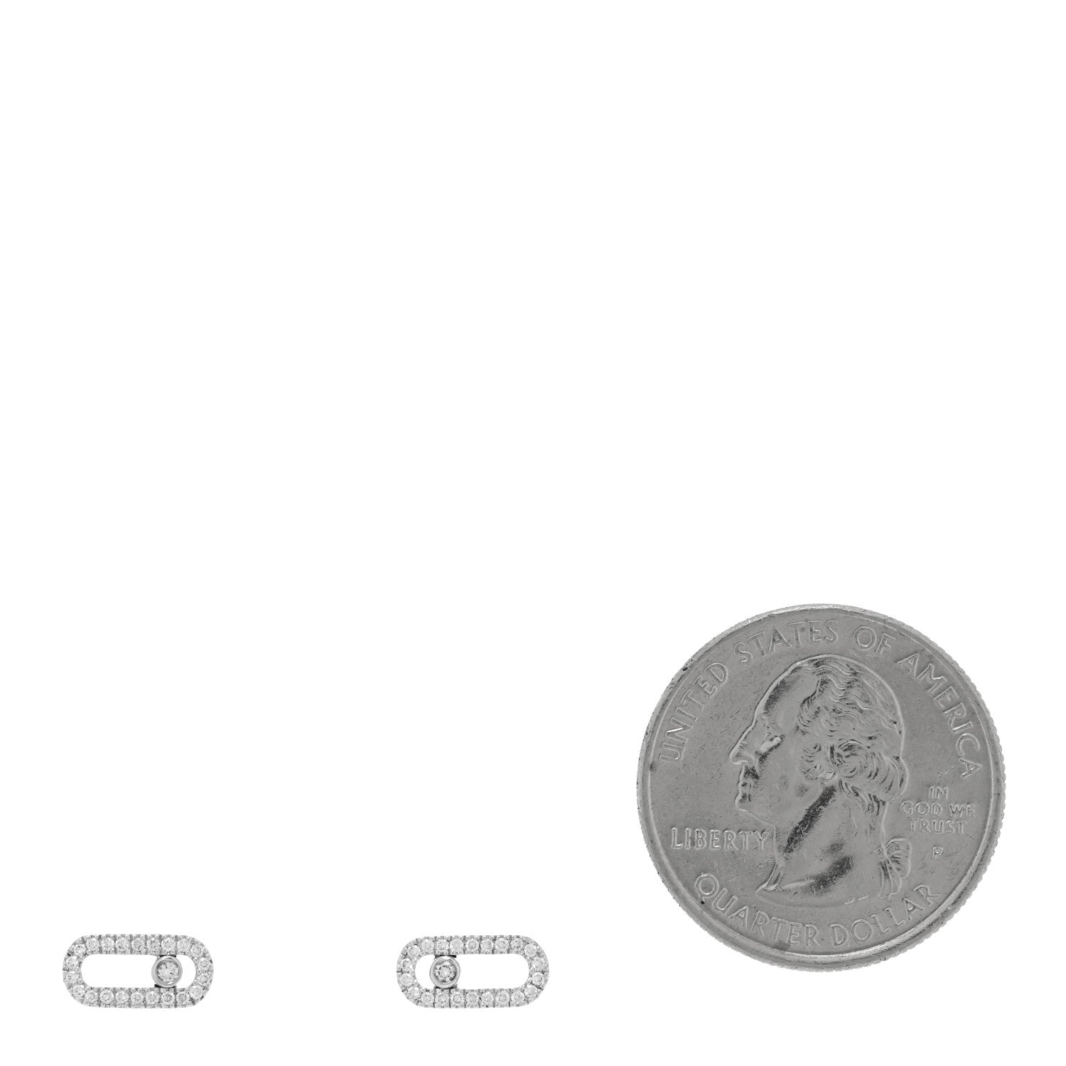 Messika 18K White Gold Diamond Move Uno Earrings 2 of 5