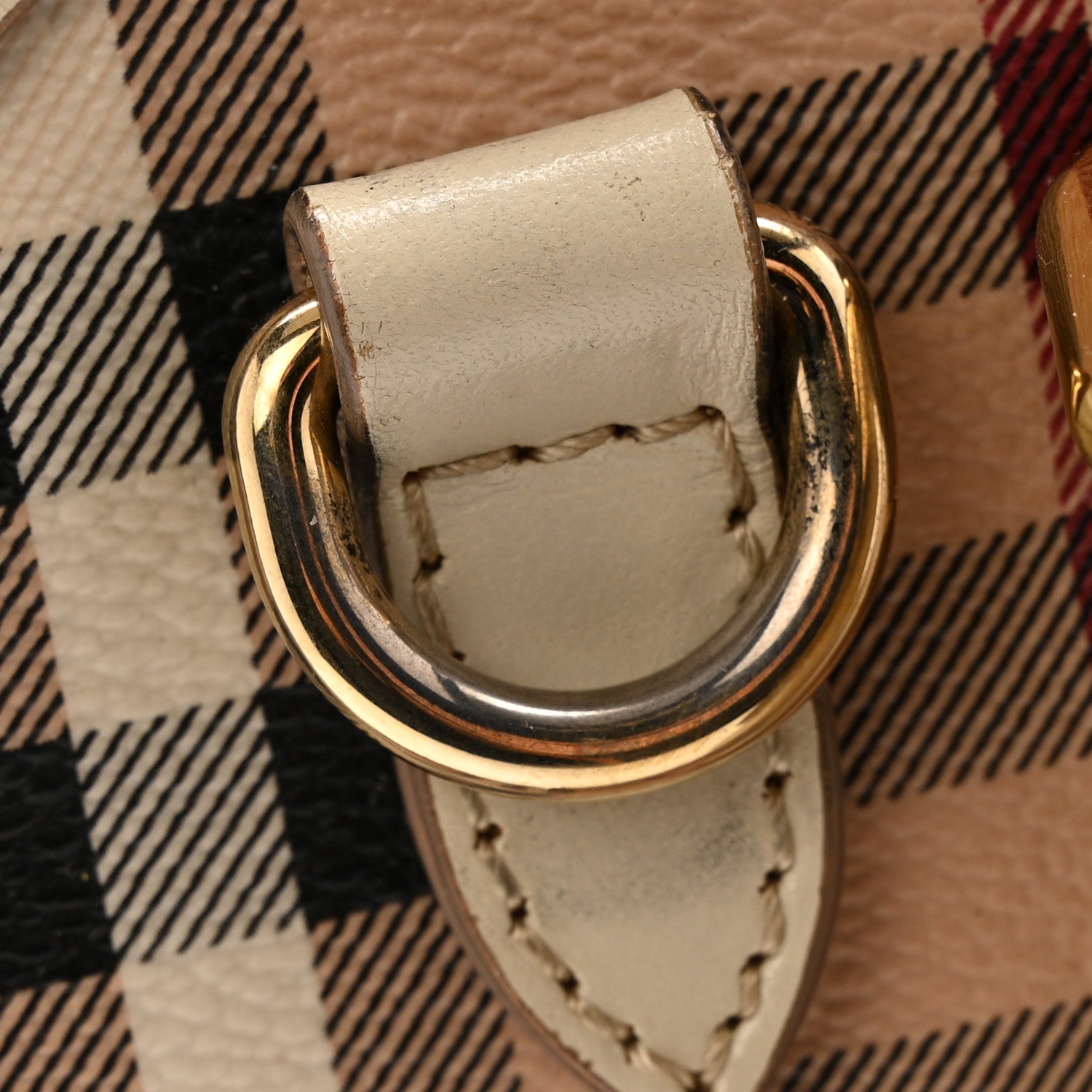 Burberry Haymarket Check Small Orchard Bowling Bag White 16 of 17