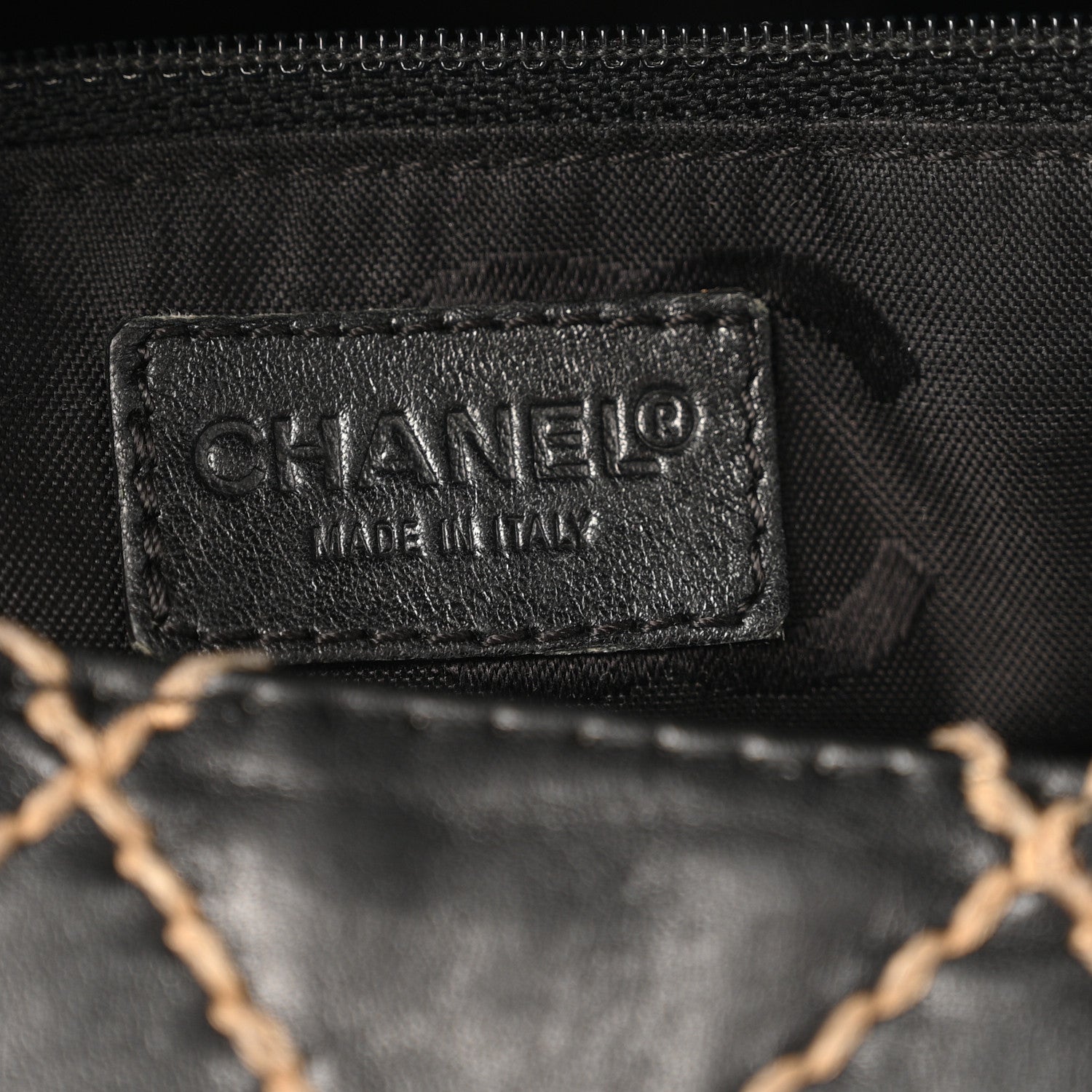 Chanel Calfskin Wild Stitch Large Tote Black 6 of 15