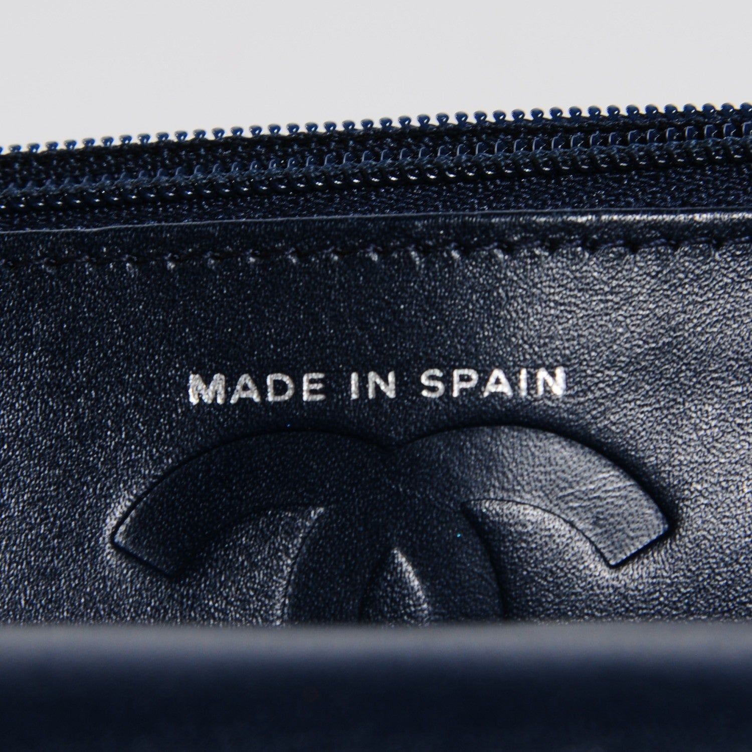 Chanel Calfskin Quilted Cambon Wallet On Chain WOC Navy 7 of 9