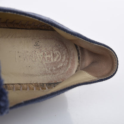 Chanel Linen CC Espadrilles 36 Blue Black 15 of 16