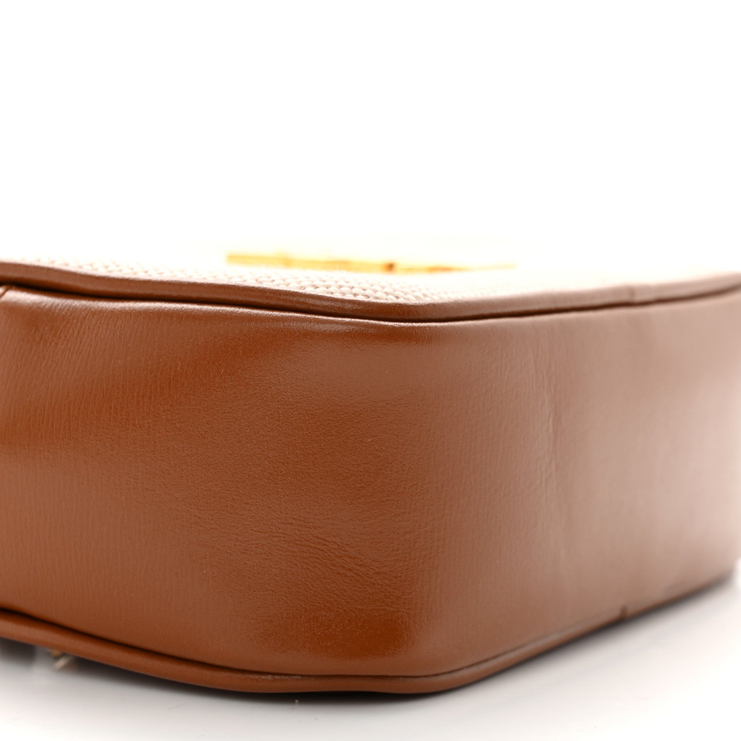 Saint Laurent Calfskin Canvas Monogram Lou Belt Bag Natural Beige Brick 9 of 11