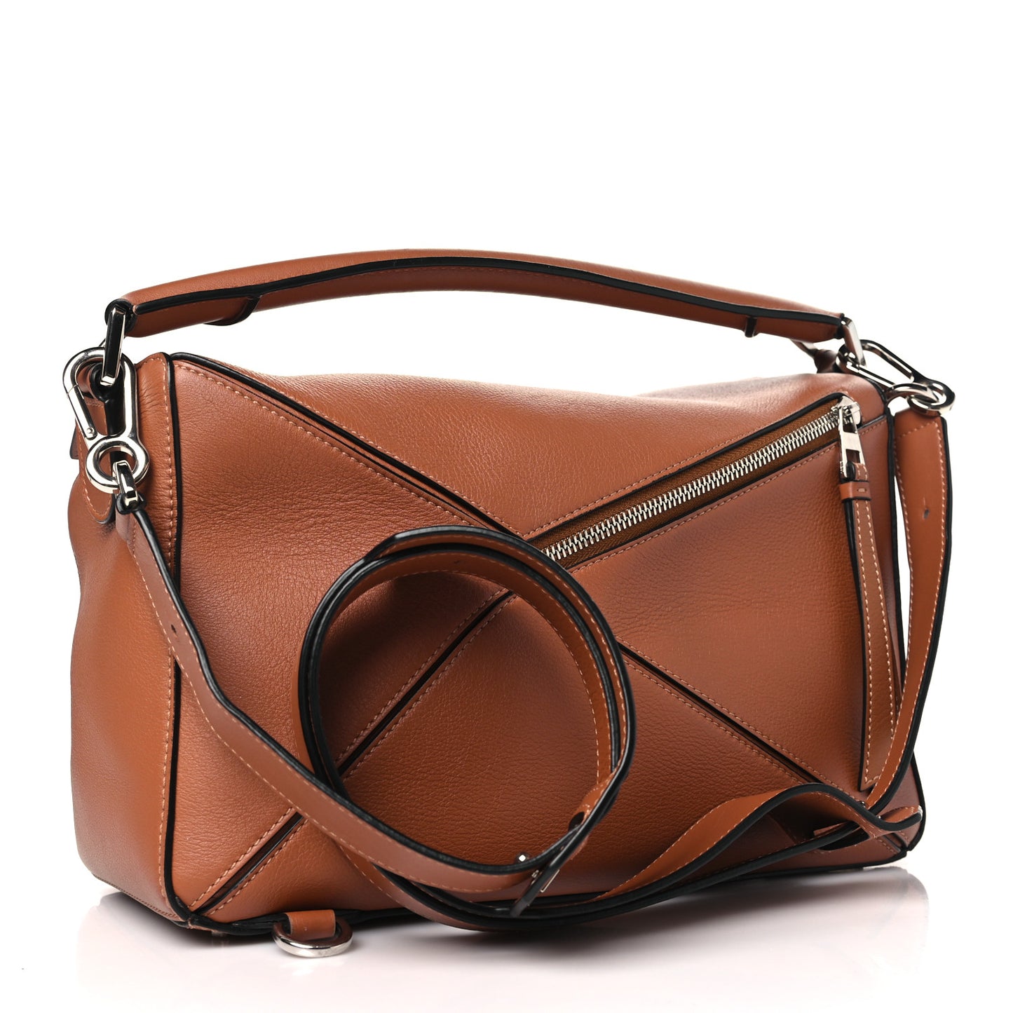 Calfskin Medium Puzzle Bag Tan