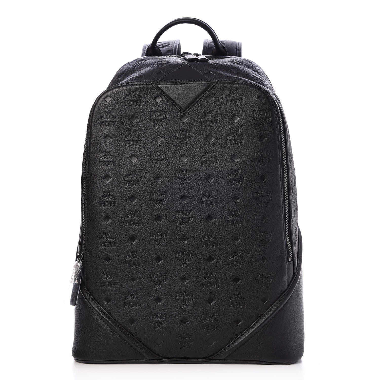 MCM Calfskin Ottomar Monogram Duke Backpack Black 1 of 9