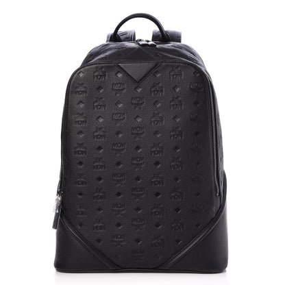 MCM Calfskin Ottomar Monogram Duke Backpack Black 1 of 9