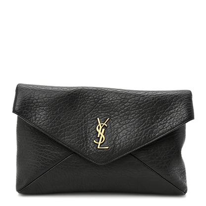 Saint Laurent Grained Lambskin Cassandre Envelope Pouch Black 1 of 7
