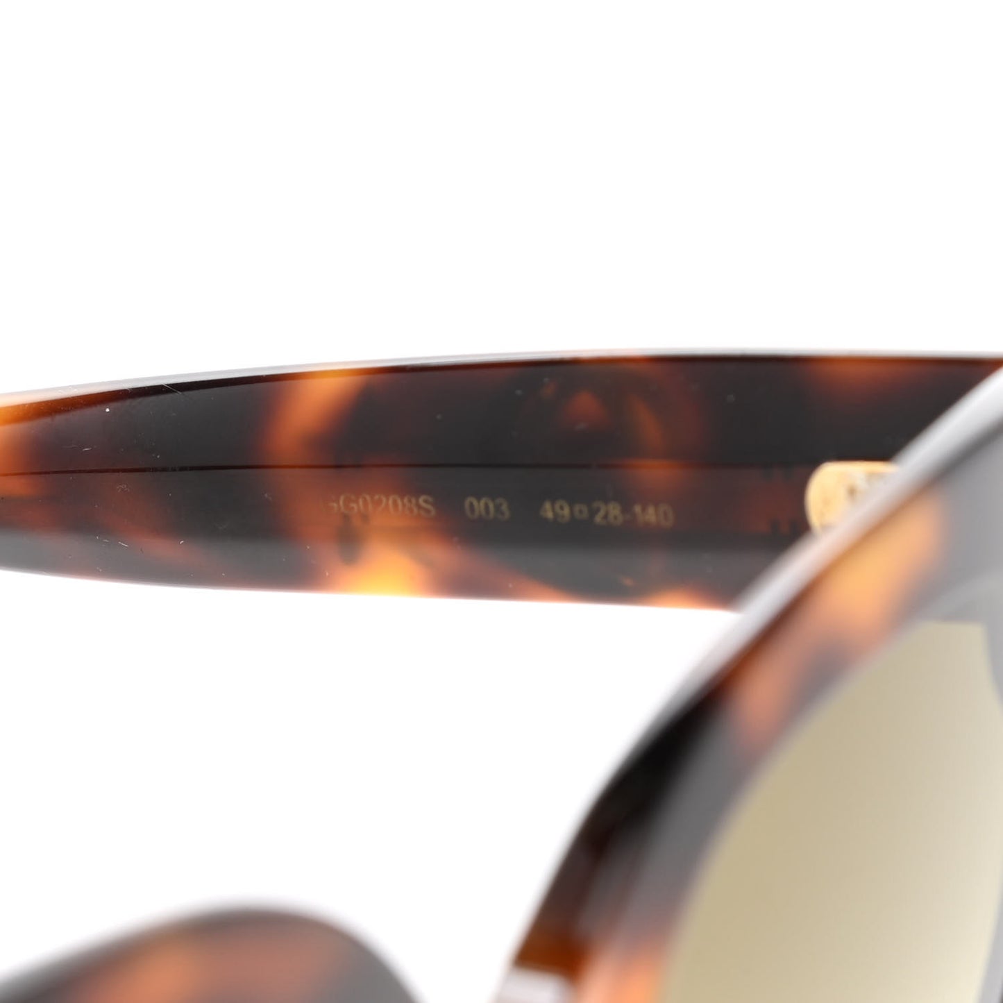 Round Frame Star Sunglasses GG0208S Tortoise
