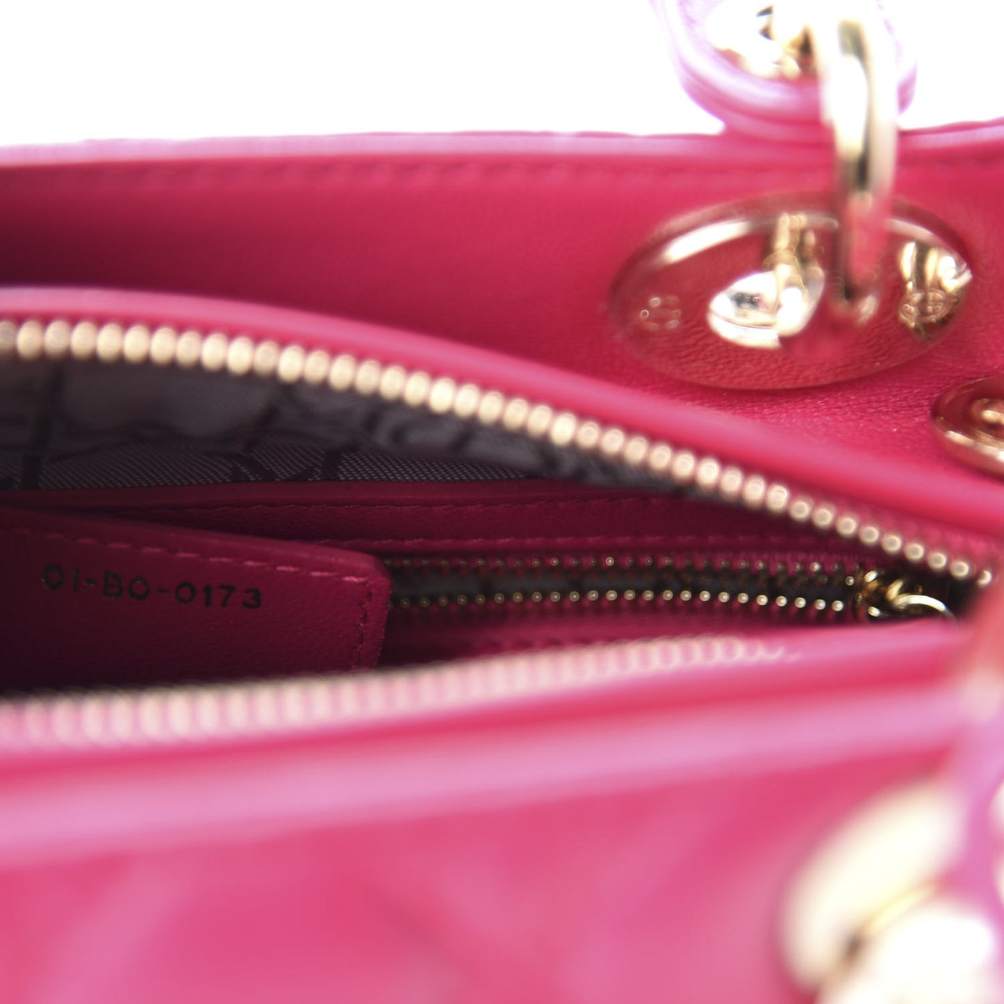 Lambskin Cannage Medium Lady Dior Pink