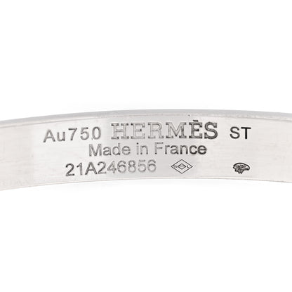 Hermes 18K White Gold Diamond PM H D'Ancre Bracelet ST 3 of 4