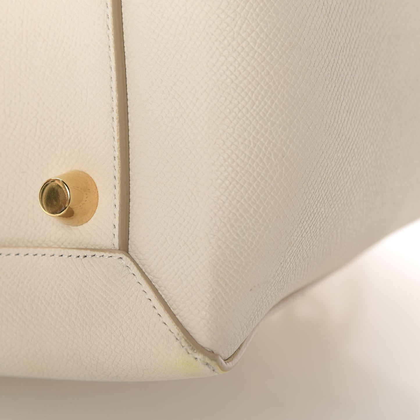 Grained Calfskin Mini Belt Bag White