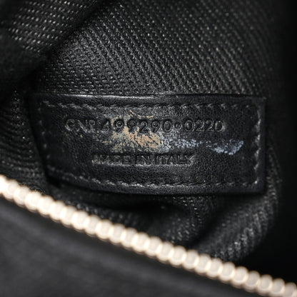 Saint Laurent Linen Calfskin Rive Gauche Tote Black 7 of 17