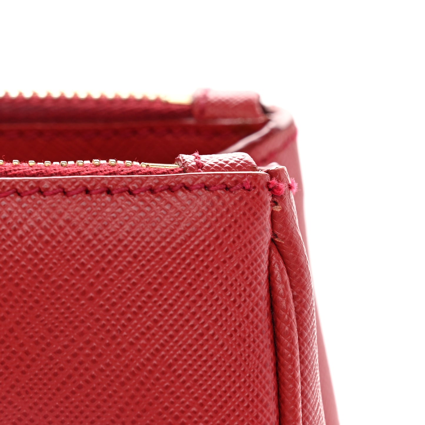 Saffiano Lux Small Galleria Double Zip Tote Fuoco