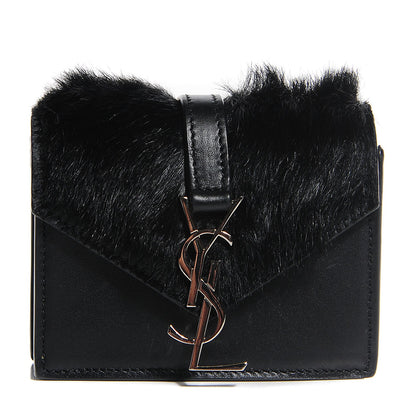 Saint Laurent Calfskin Pony Hair Mini Candy Crossbody Black 1 of 8