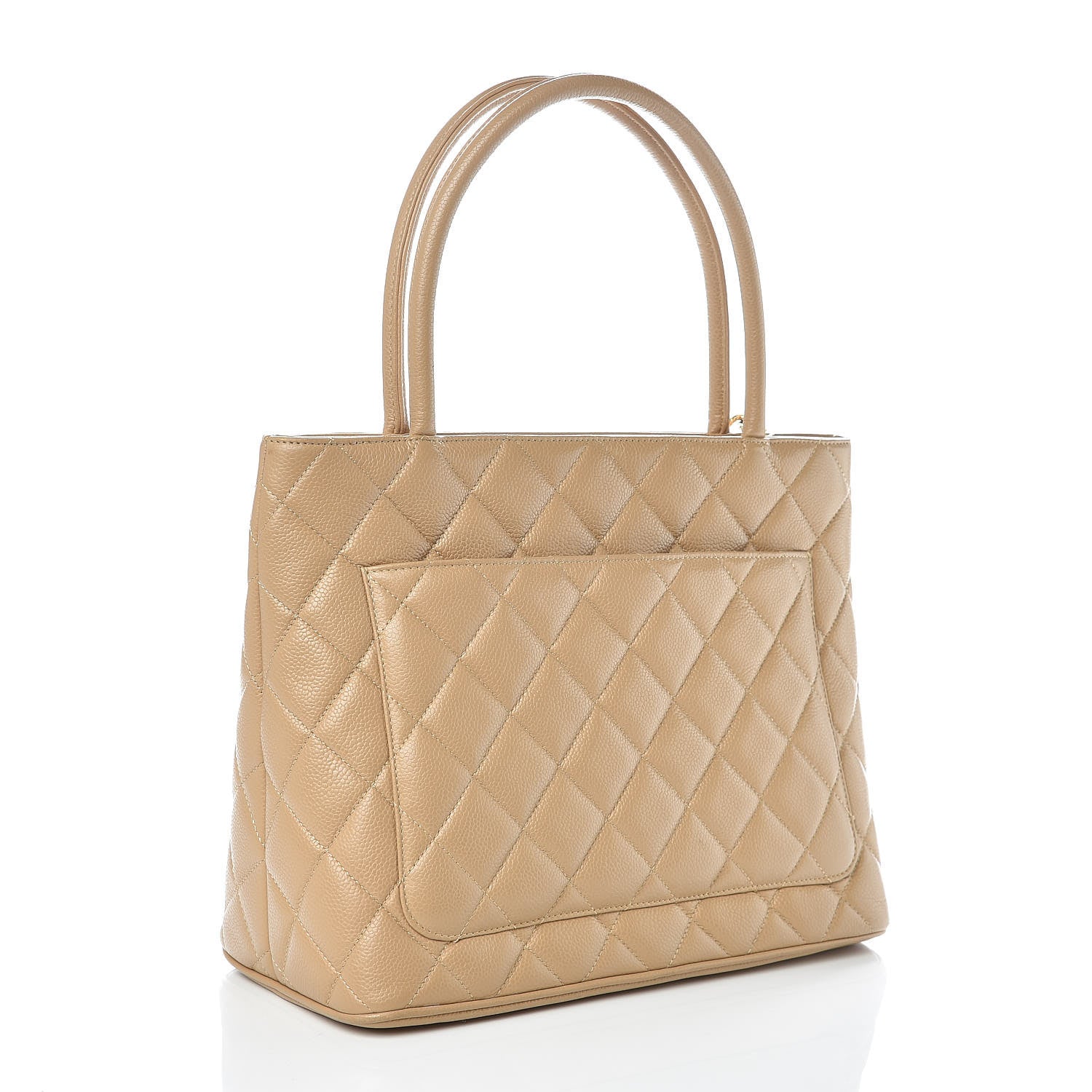 Chanel Caviar Quilted Medallion Tote Beige 3 of 9
