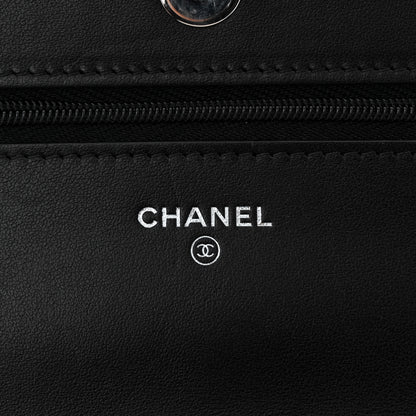 Chanel Patent Quilted Bi-Color Wallet On Chain WOC Red Black 6 of 12