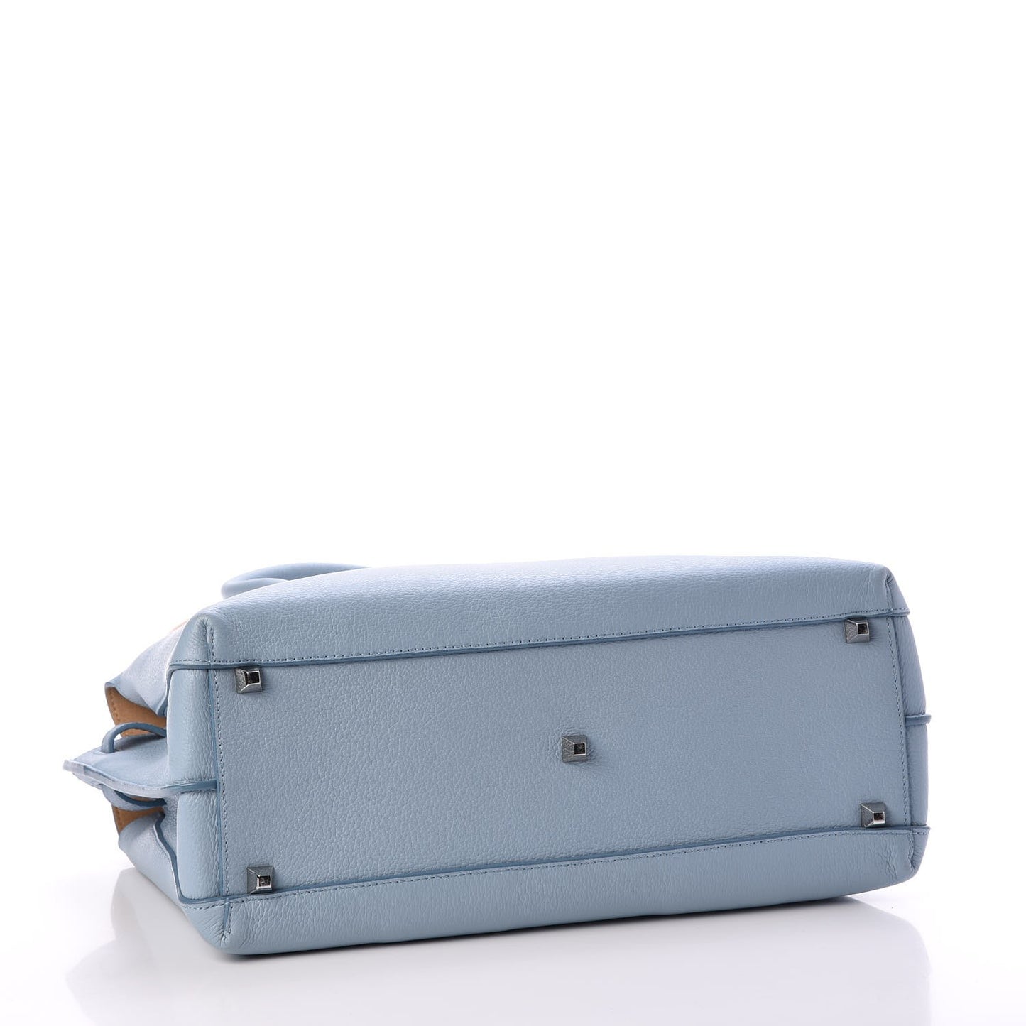Grained Calfskin Large Milla Tote Sky Blue