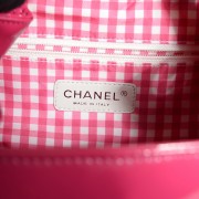 Chanel Vinyl Lipstick Ligne Large Accordion Tote Hot Pink 6 of 14