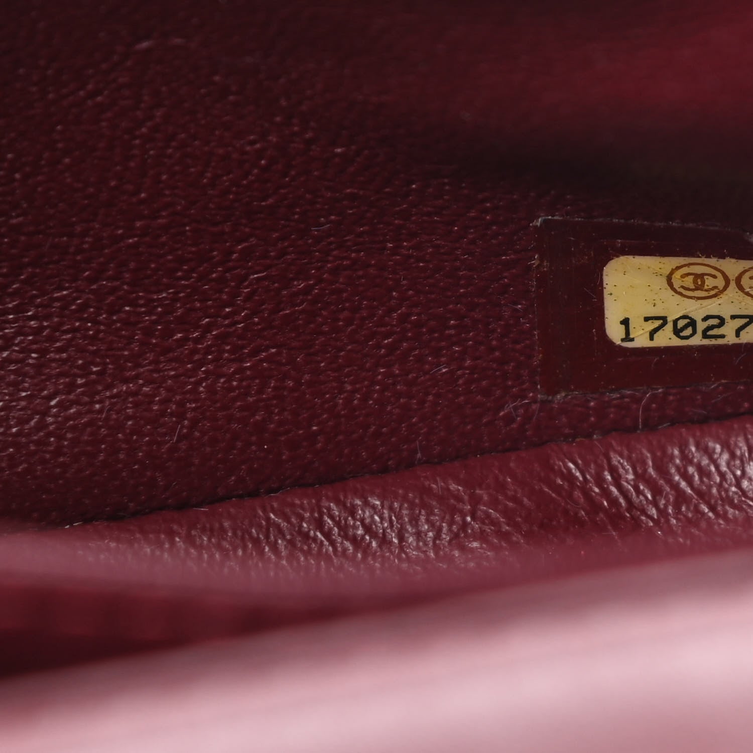 Chanel Striated Patent Quilted Mini Rectangular Flap Burgundy 7 of 14