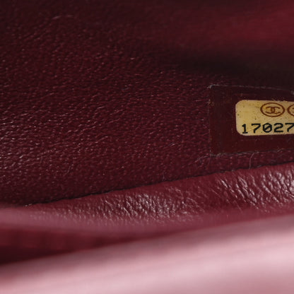 Chanel Striated Patent Quilted Mini Rectangular Flap Burgundy 7 of 14