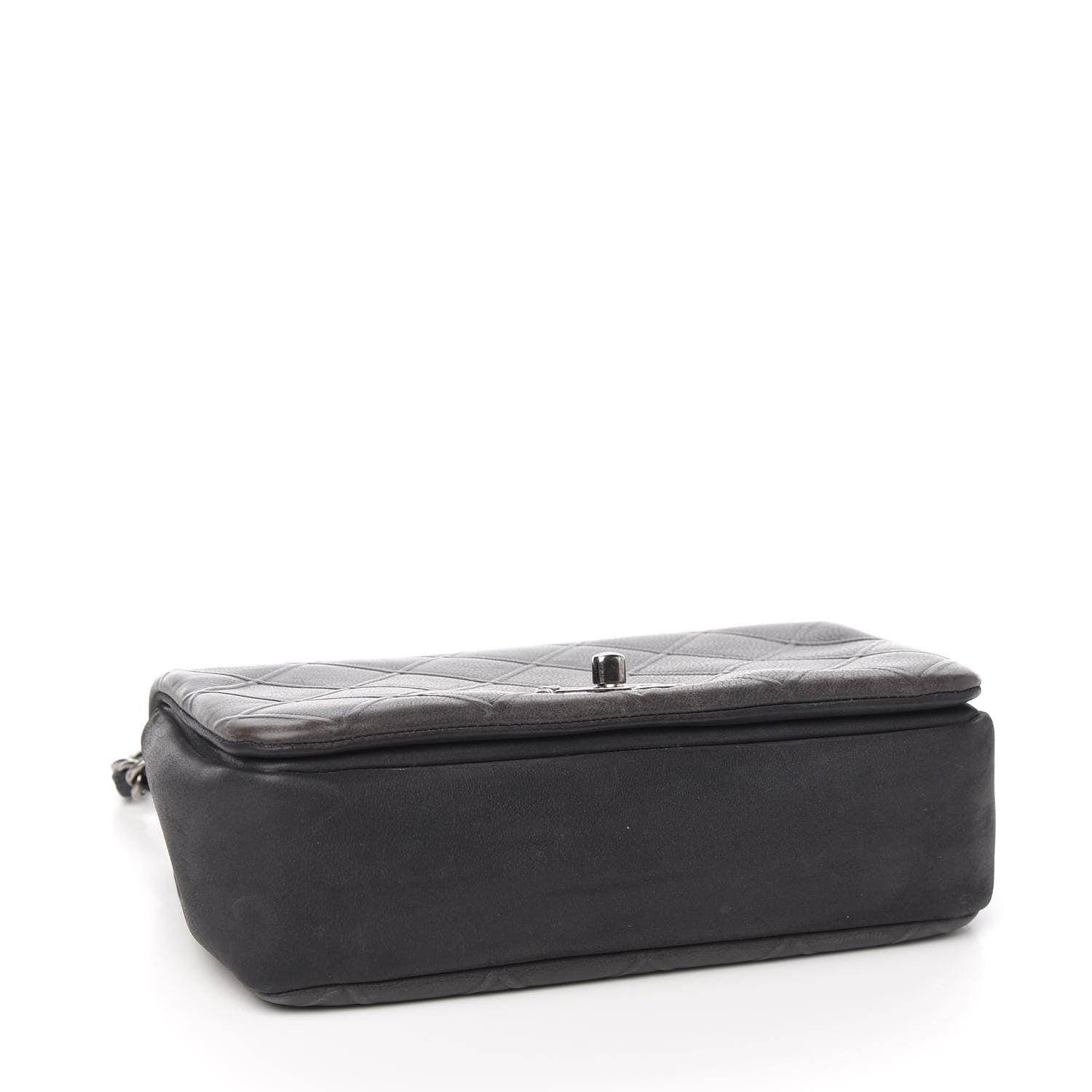 Chanel Calfskin Diamond Embossed New Chic Flap Grey 3 of 10