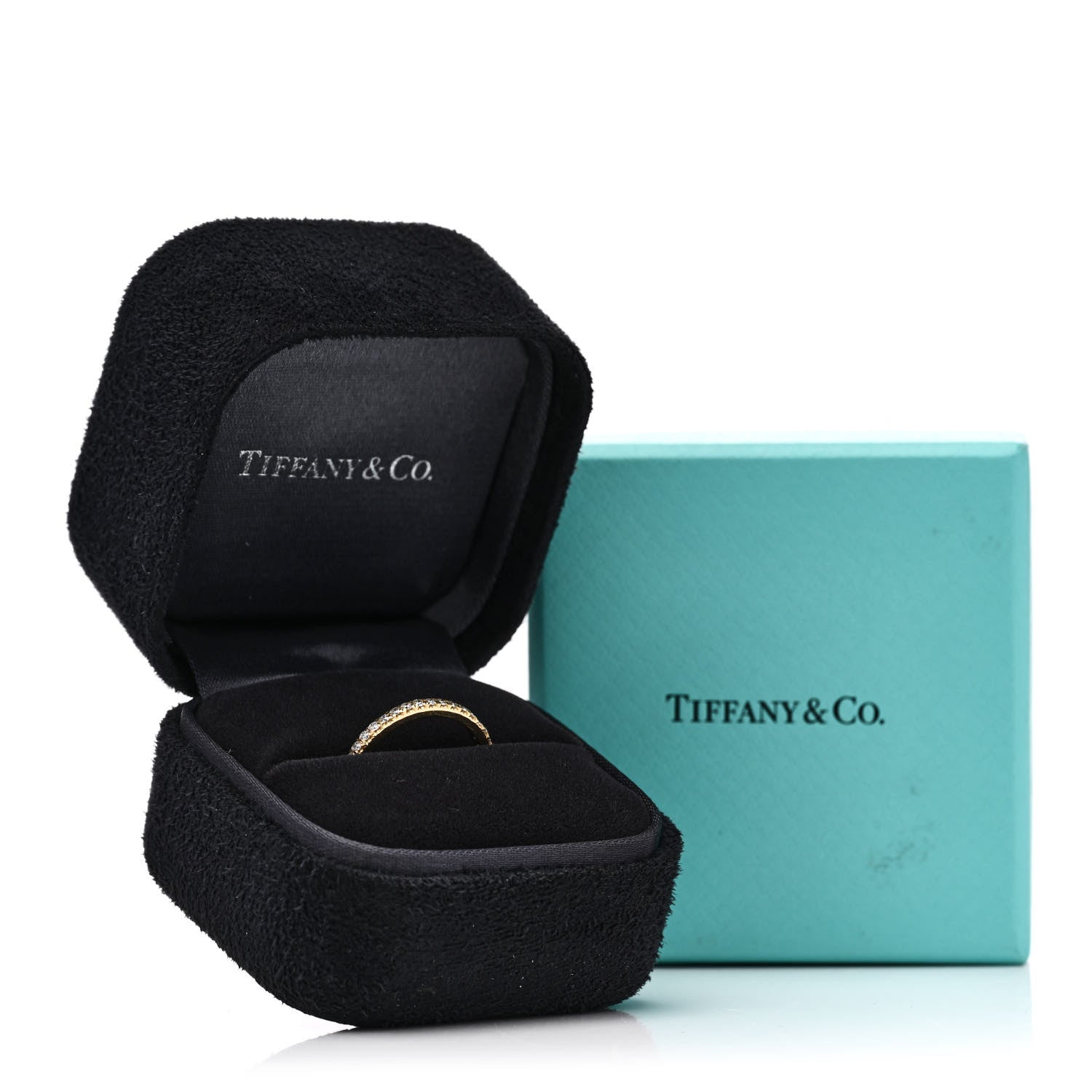 Tiffany 18K Yellow Gold Diamond .36ctw Soleste Full Eternity Band Ring 50 5.5 5 of 5